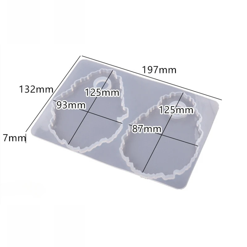 DIY Crystal Epoxy Resin Mold Irregular Makeup Tray Disc Agate Mirror Silicone Mold For Resin