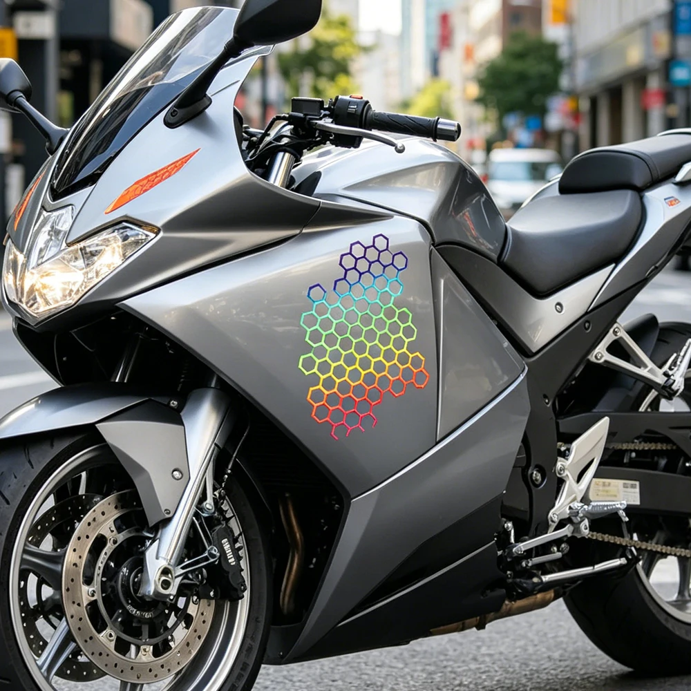 1PCS Honeycomb Helmet Decals Stickers Motorcycle Sticker Auto Body Styling Car Decoration Stickers Rear Windshield Decal