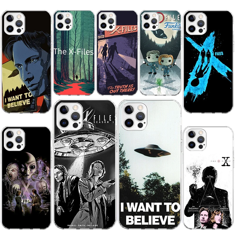 The X Files I Want to Believe Soft Silicone Phone Case For Apple iPhone 11 14 15 16 Pro 12 13 Mini XR X XS Max 7 Plus 8 + Fundas