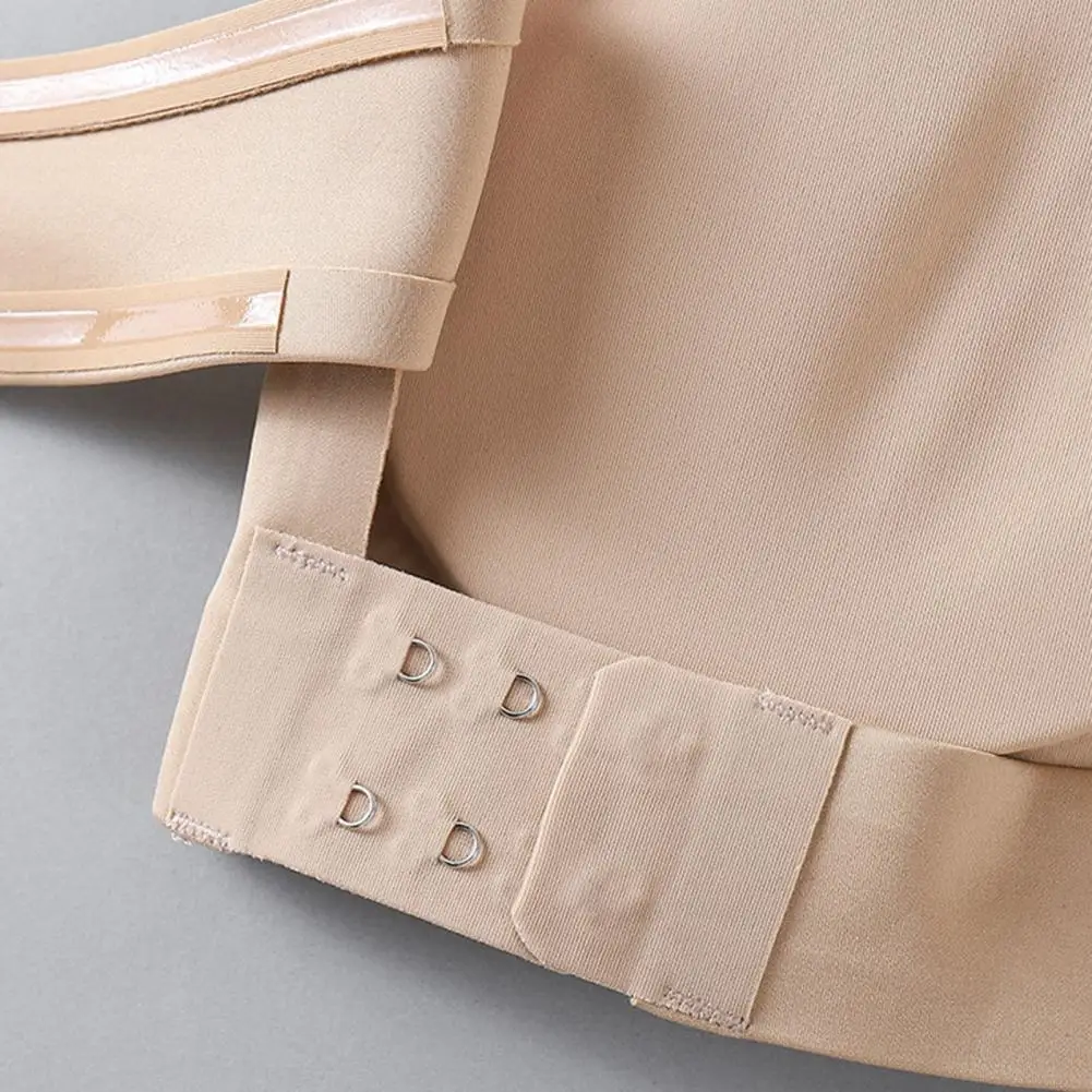 Sujetador invisible de seda fría con copas contorneadas, sin tirantes, forro de silicona antideslizante, sin relleno, para combinar con vestidos y tops sin hombros.