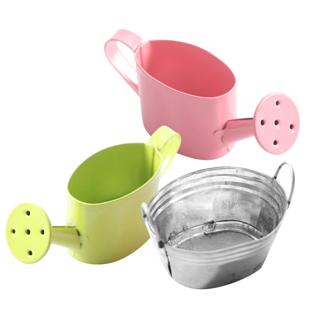 

Adorable Mini Gardening Kettle Alloy Sturdy Decorative Kids Watering Portable Small Kettle for Use Cute for Kids