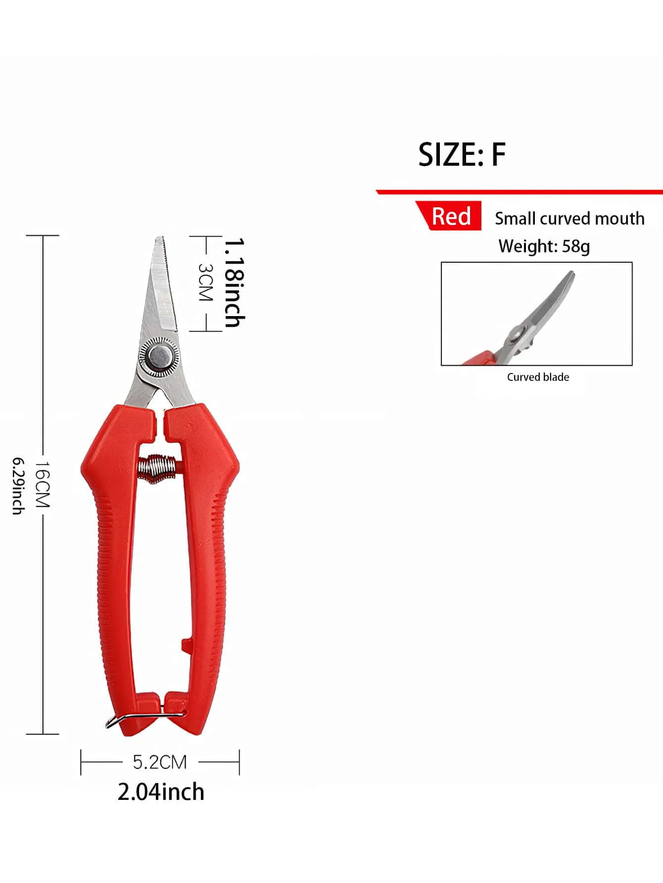قطعة واحدة من مقصات التقليم البسيطة، مقص فرع نباتات من الفولاذ المقاوم للصدأ، للحدائق الخارجية #4