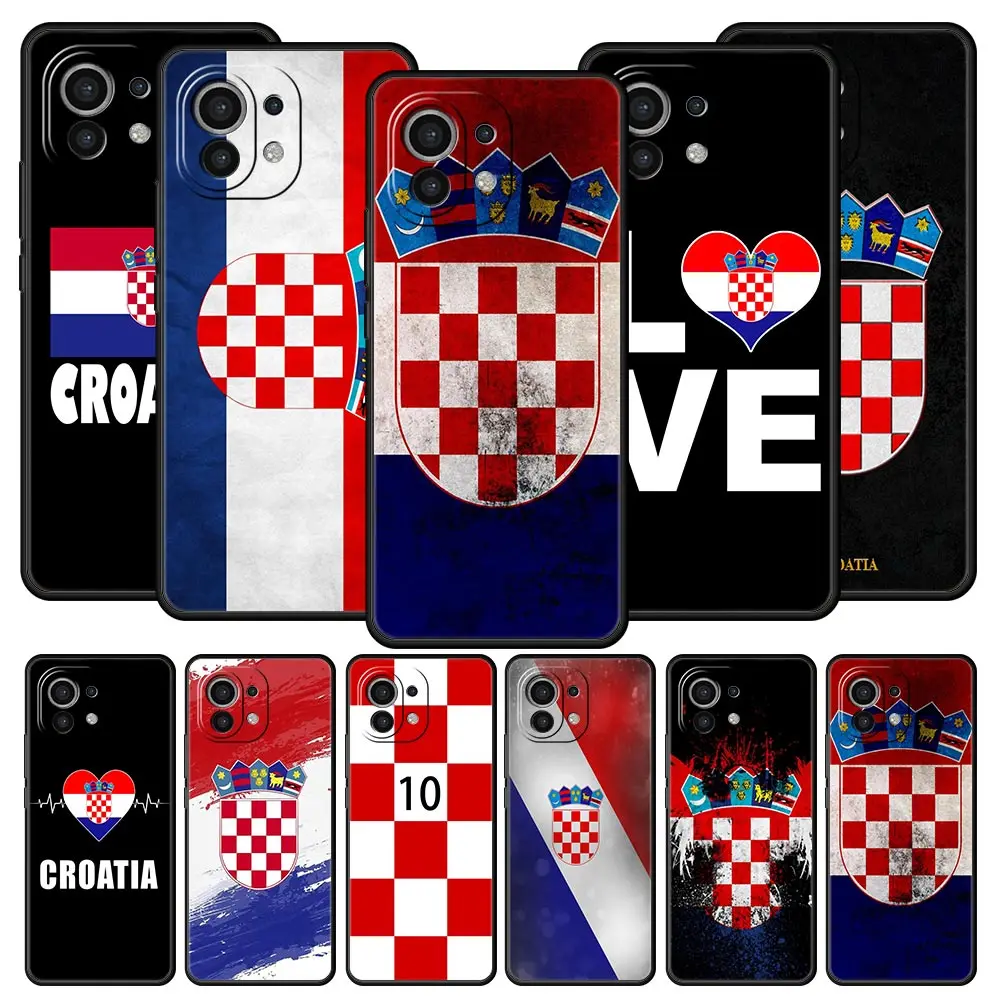 Croatia Flag Soccer For Xiaomi 13 12T Pro 9T 11i Phone Case For Xiaomi 12 Lite 11T Mi 11 Ultra 11X 10T Pro Note 10 5G TPU Cover