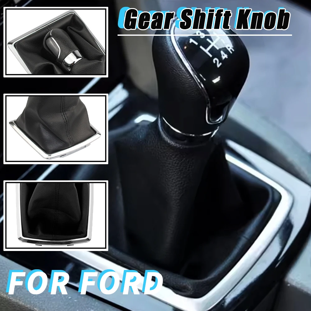 High-quality 5/6 Speed Gear Shift Knob Leather Gaiter Boot For Ford Focus 2 MK2 2005 - 2011 Fiesta Kuga 08-12 Car Accessories ﻿ view 3
