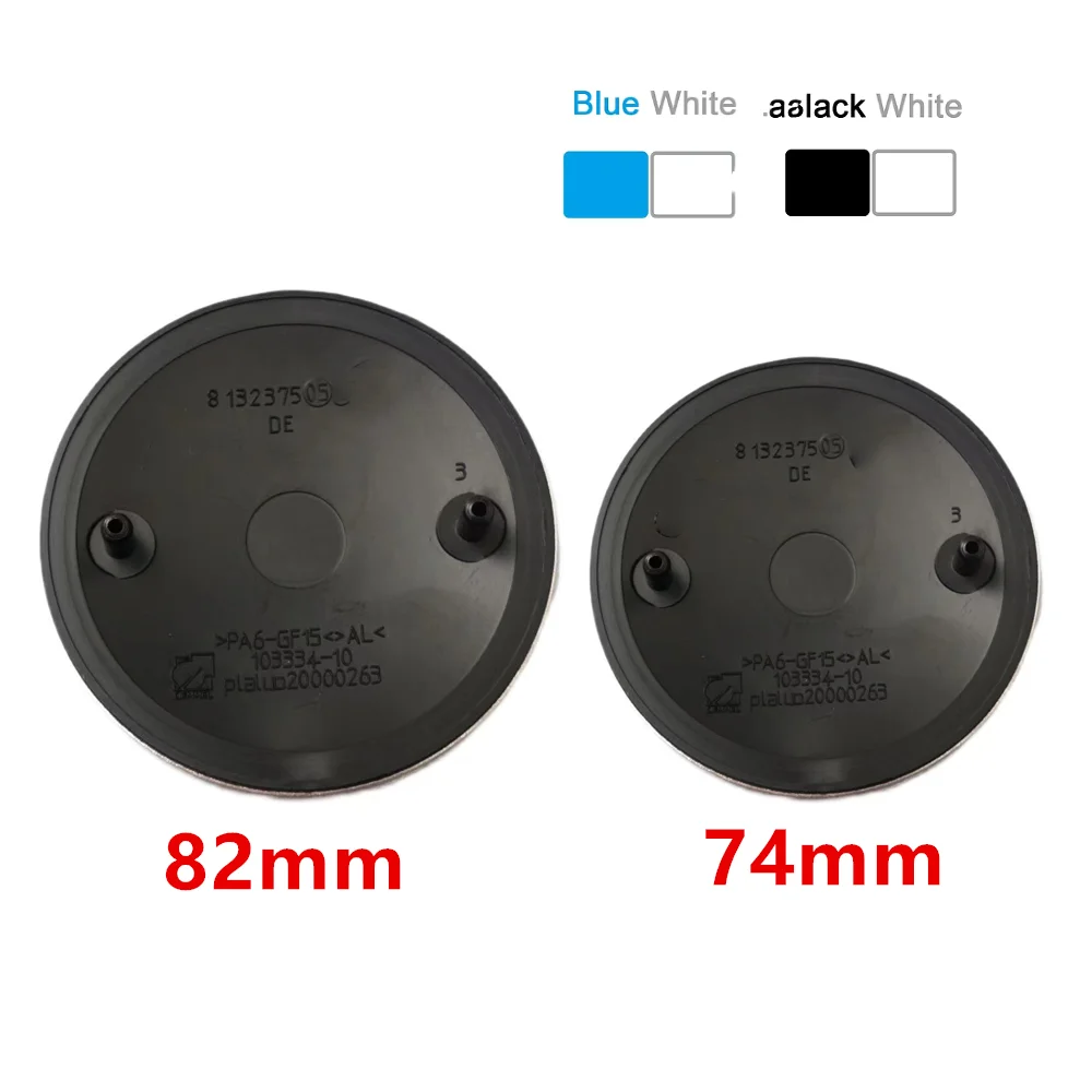 2PCS 82mm 74mm car Front Hood Emblem rear boot trunk logo for bmw E36 F20 E46 E39 E38 E90 E60 E87 E34 E53 X3 X5 X6 M Accessories