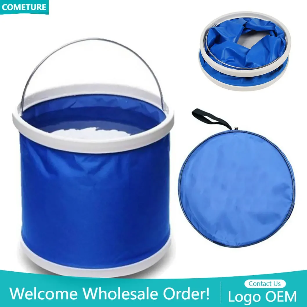 

Folding Bucket 9/11L Outdoor Portable Multifunctional Travel Water Storage Bag Waterproof Camping Hiking Fishing Tool Bucket