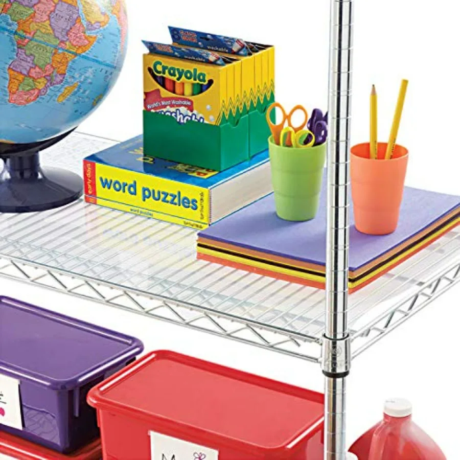 Alera SW59SL4824 Rivestimenti per ripiani per scaffalature in filo metallico, plastica trasparente, 48 x 24 dB, confezione da 4