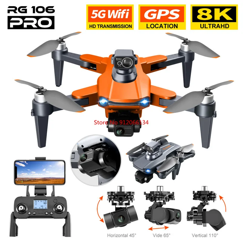 8K ESC Camera GPS Obstakel vermijden WIFI FPV RC Quadcopter 5G 3-assige gimbal Borstelloos 3 km EIS Anti-Shake Afstandsbediening Drone