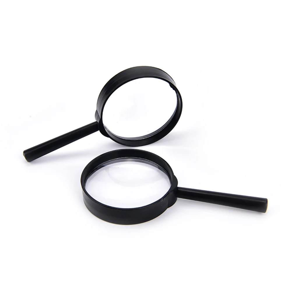 1Pcs Magnifier 60mm Handheld 5X Magnifying Glass Handheld Low Vision Reading Retro Fashion Loupe Loop Reading Tool