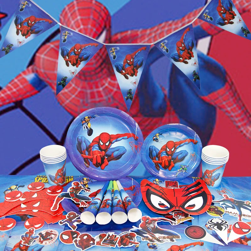 SpiderMan Geburtstagsparty-Dekoration Anpassbares Geburtstags-Set Neues Muster Luftballons Latex-Ballon Hintergrund Event-Zubehör Banner – Detail 5