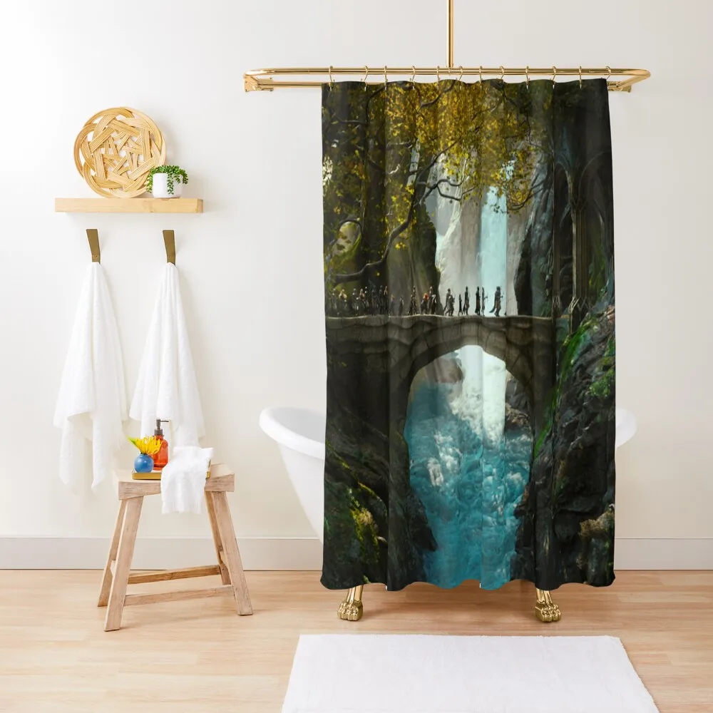 

legend bridge Shower Curtain Waterproof Bath And Anti-Mold Washable Waterproof Fabric Shower Curtain