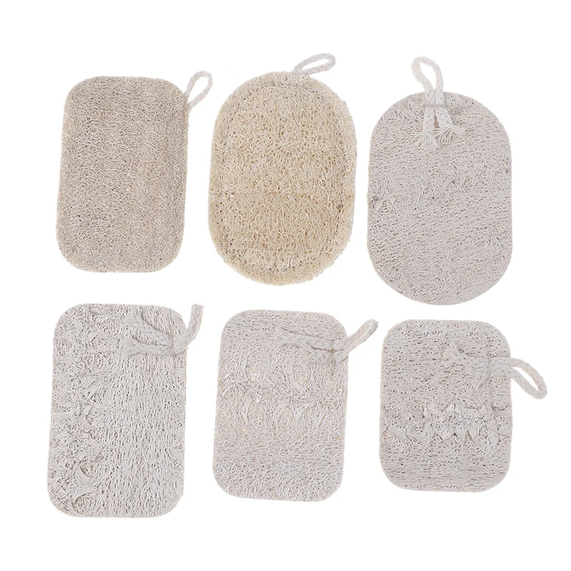 1 pz Luffa Naturale Panno per lavare i piatti Spugna Luffa Scrub Pad Piatto Pentola Facile da pulire Scrubber Spugna Cucina Spazzole pulite Pad