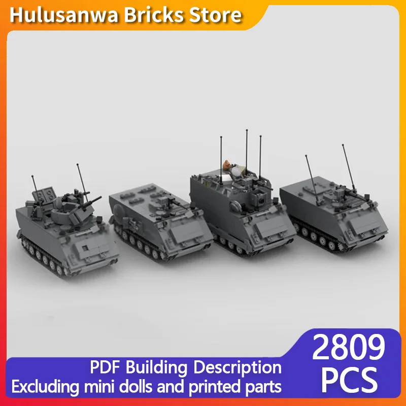 

M113 Armored Personnel Carrier Model MOC Building Bricks War Equipment Modular Technology Assemble Children Toys Gifts Holiday