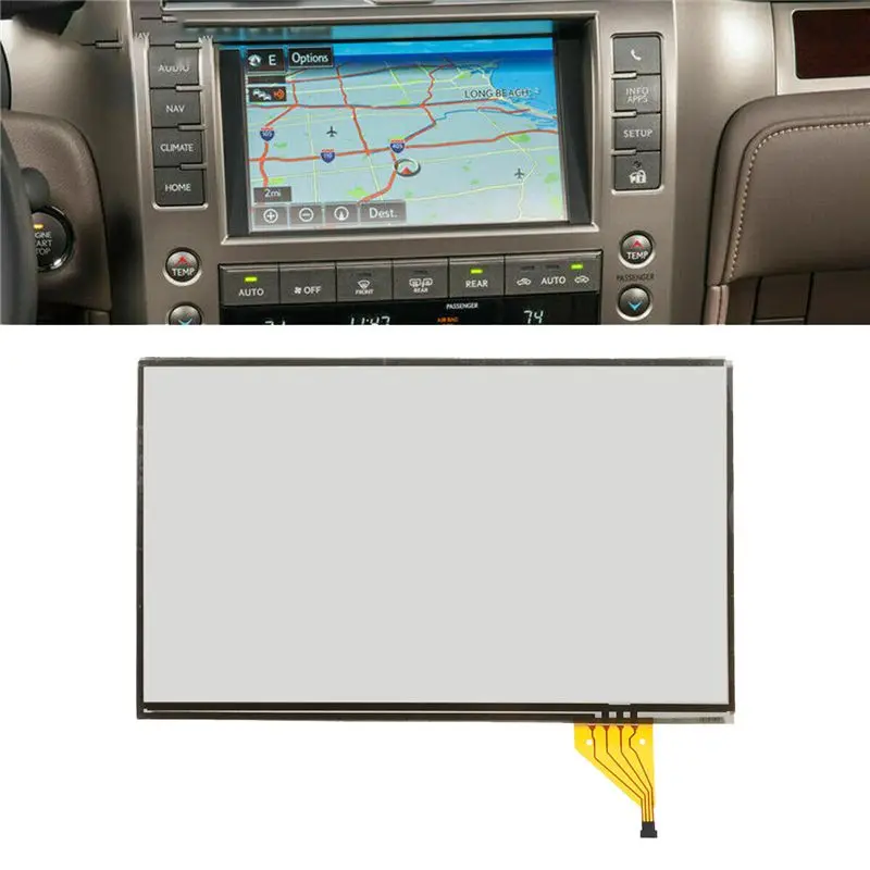 #41G Touch Screen Glass Digitizer ,For 06-09 Lexus IS250 IS350 GS300 RX/Toyota Prius Nav GPS LCD Screen (White)