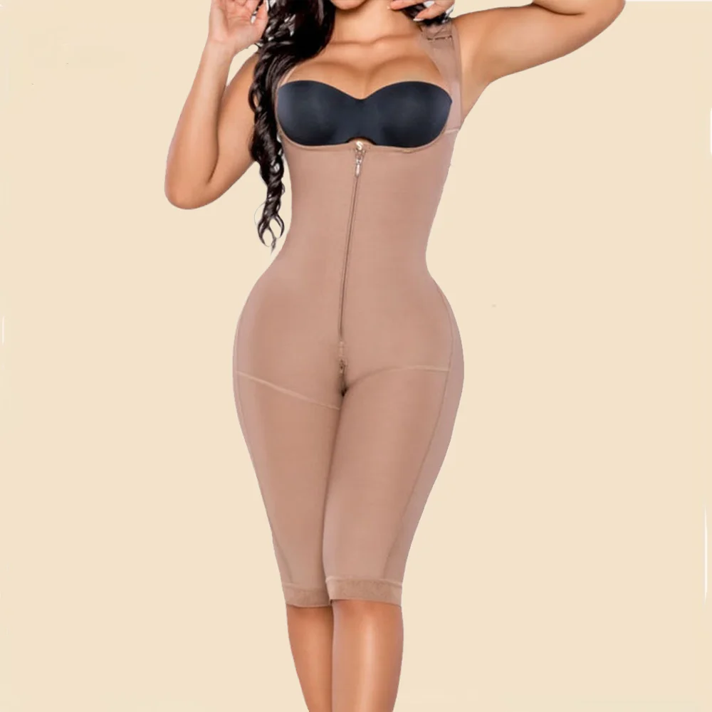 Fajas Colombianas Girdles for Women Postpartum Full Body Shaper Stage 2 Bodysuit Shapewear Corset Slimming Knee Length Pants