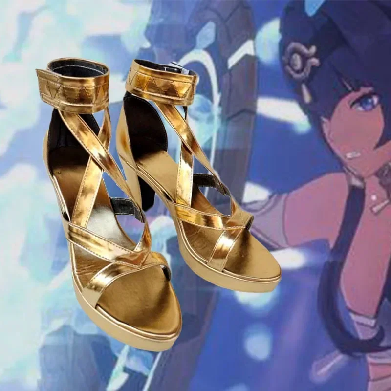 COSSUN Genshin Impact Candace Cosplay chaussures bottes jeu Halloween jeu Genshin chaussures à talons hauts femmes hommes
