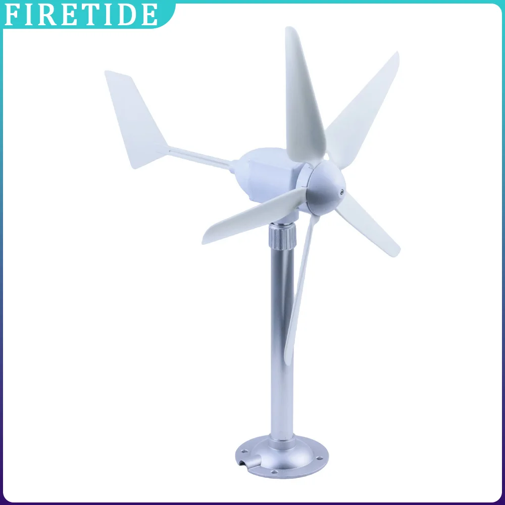 20W DIY Micro Five Leaf Wind Turbine Model Three Phase Permanent Magnet Brushless Generator Science Education Experimental