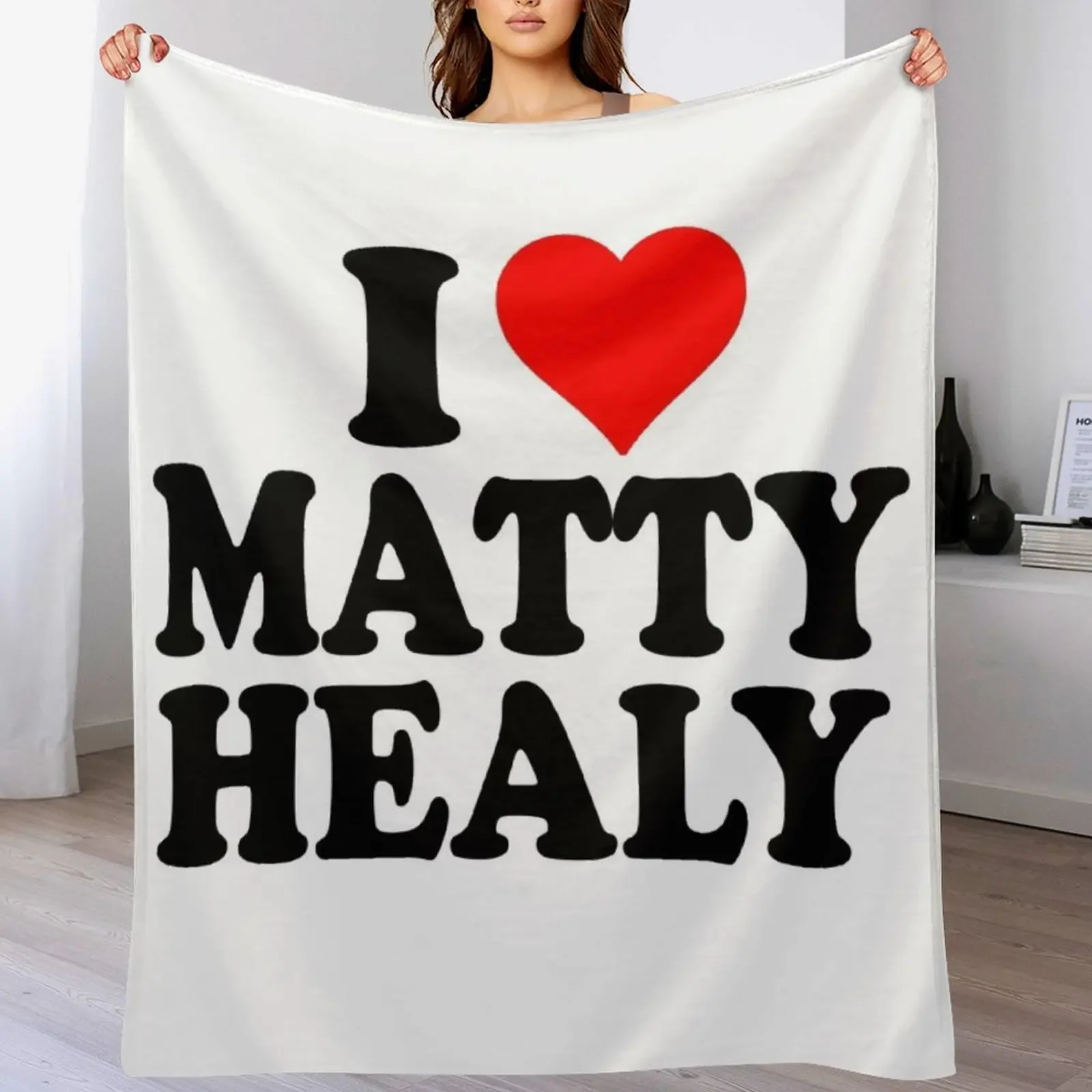 i heart matty healy Throw Blanket Sofa Furry Retros Blankets