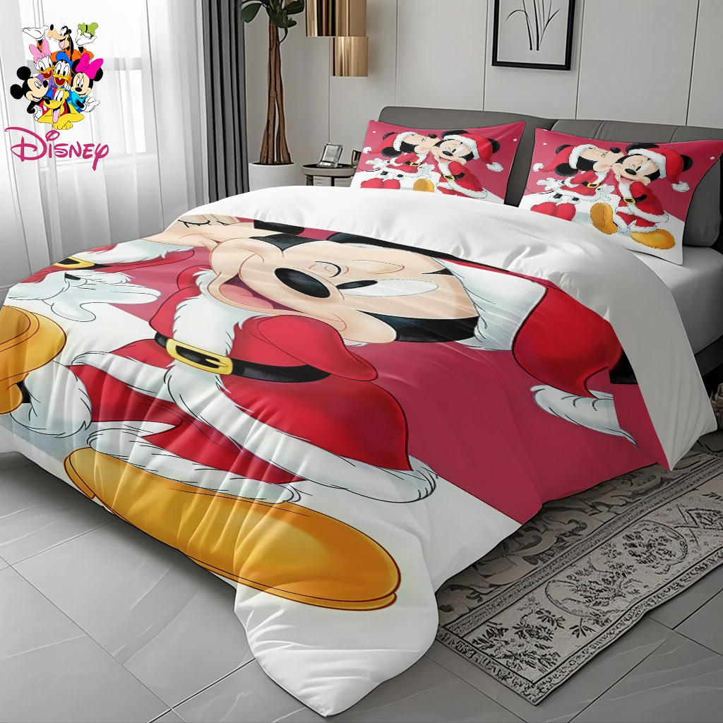 طقم غطاء لحاف ديزني ميكي آند ستيتش 2/3 قطعة بدون حشو عصري ومريح مثالي لغرف النوم العائلية وغرف الضيوف
