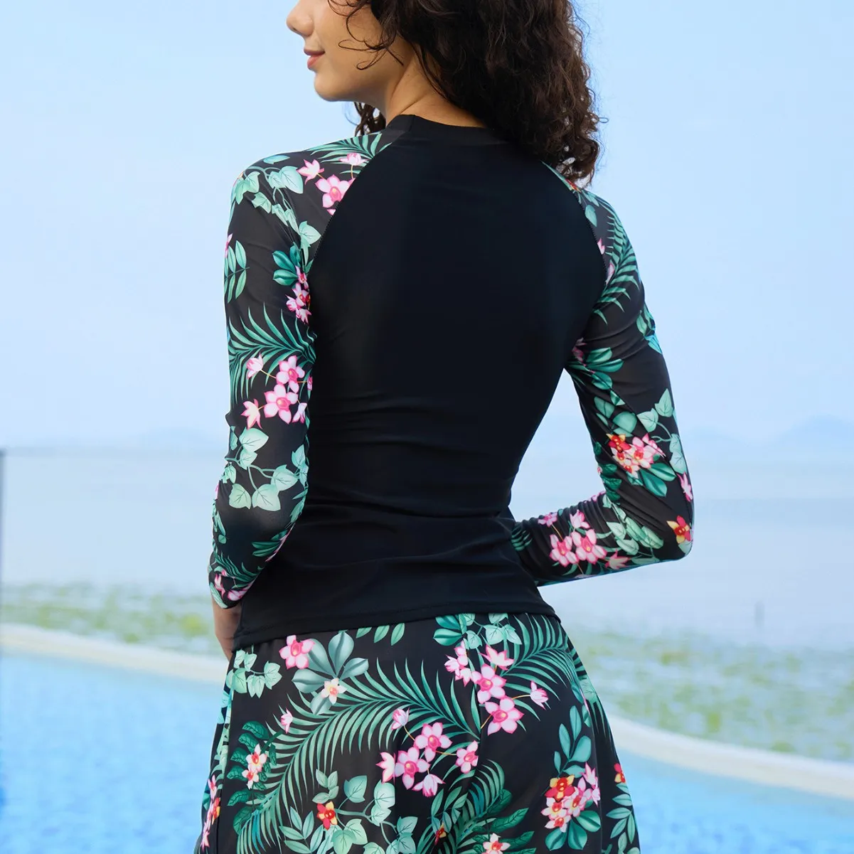 Damen-Badeanzug, Tankini-Set, weiblich, lange Ärmel, Badebekleidung, 2025, Surfen, Sport, Pool, Strandmode, zweiteilige Badeanzüge mit Shorts