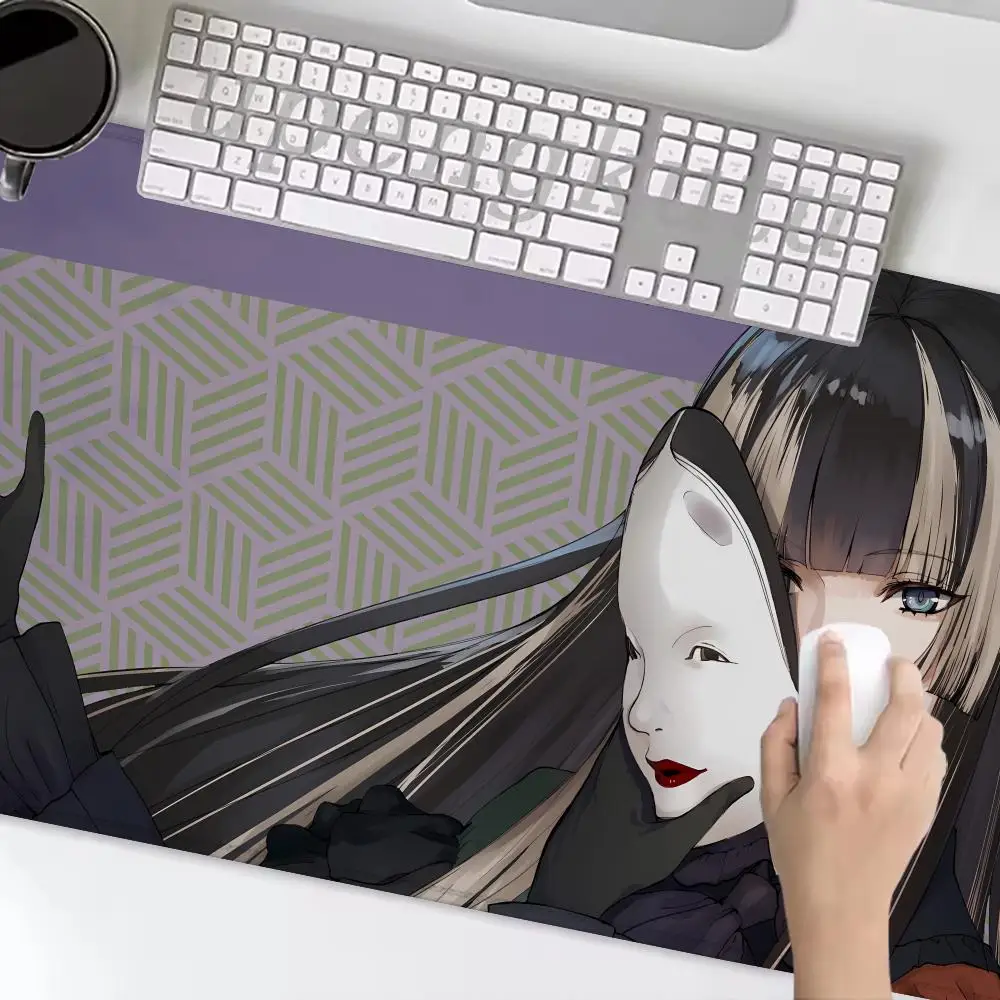 شعبية Virutal Idol J Kufuutei Raden المطاط ماوس الوسادة مع قفل حافة الألعاب اكسسوارات HD الطباعة حصيرة مكتبية طالب لوحة الكتابة