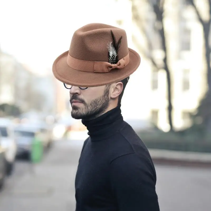 R1WE قبعة مهرجان أكتوبر فيلت بنما JazzHat MagicShow قبعة الكرنفالات ملحقات الحفلات