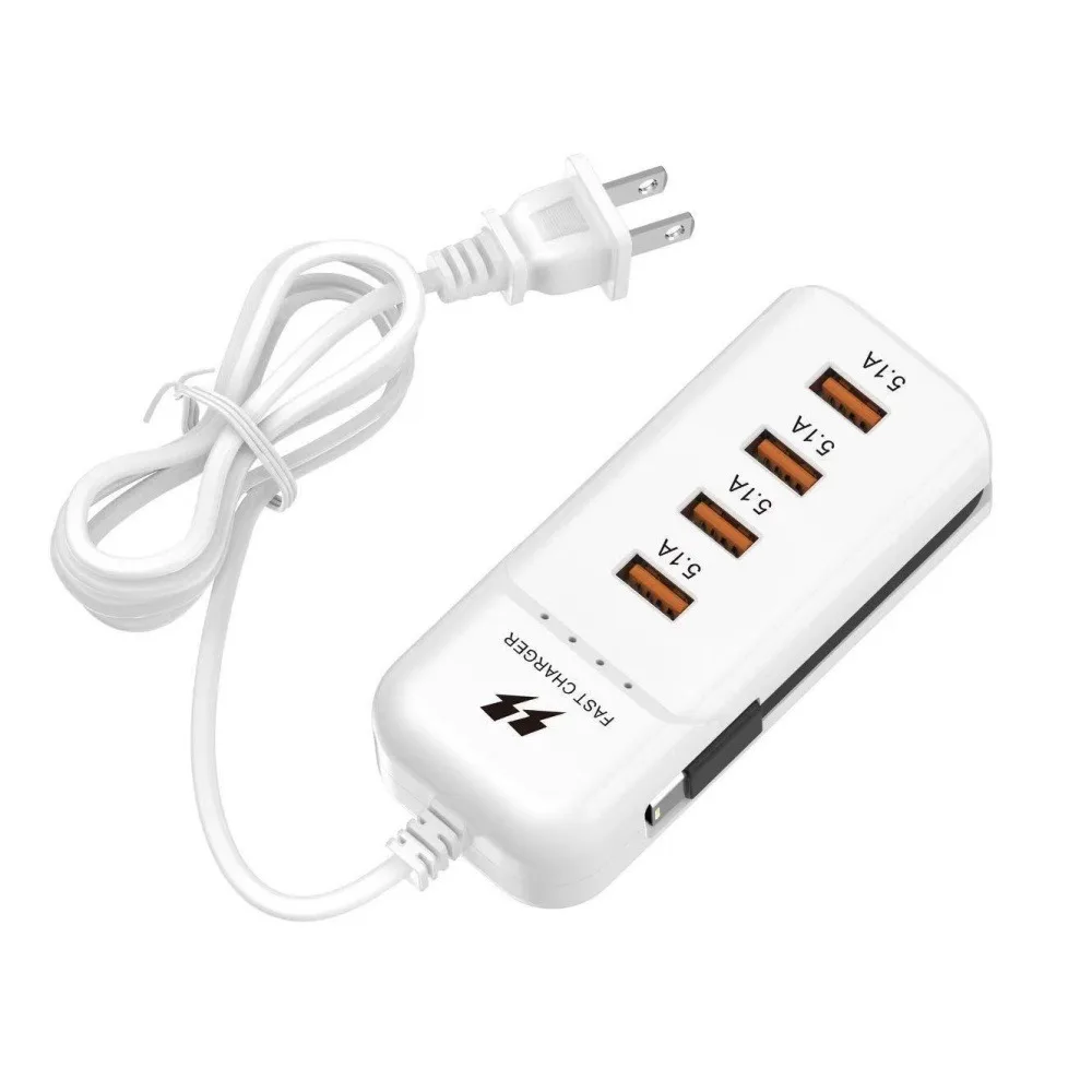 

5.1A USB Charger Socket 66W Muti Ports Phone Charger Adapter Fast Charging 2 USB Ports Mobile Phone Charge Power Strip