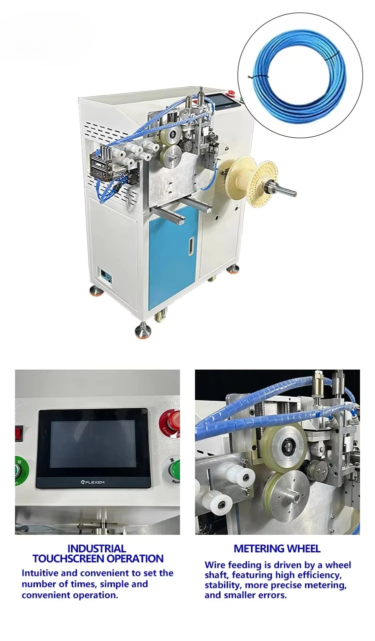 Automatische Zählung von Kabeln, Drahtbindung, Länge, Messung, Schneiden, Spule, Wicklung, Ausrichtung, Twist-Bindemaschine