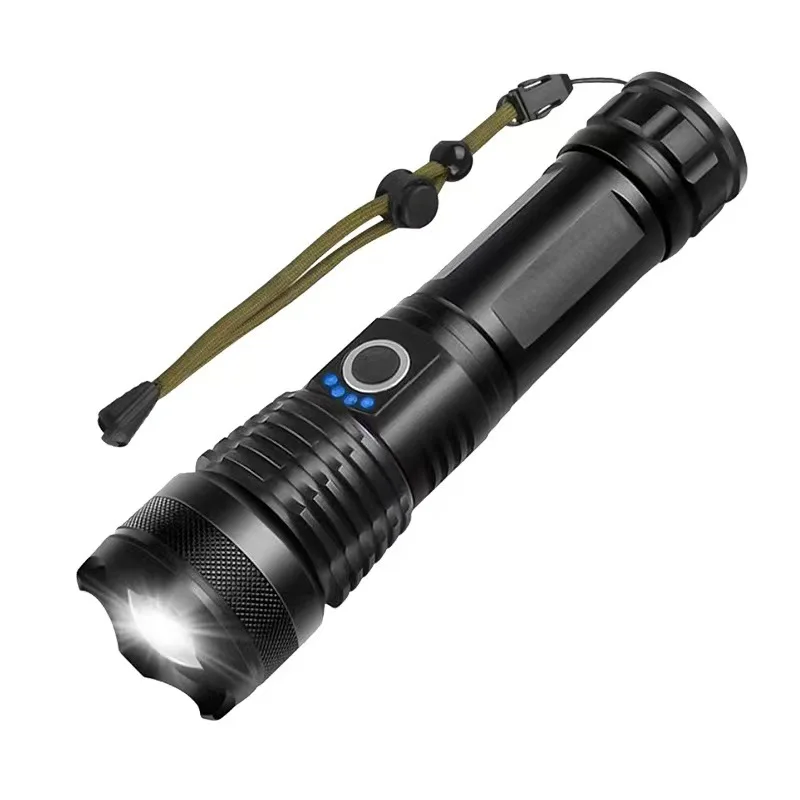 High-Intensity Flashlight: For Patrol & Camping, Outdoor Lighting, White Laser, Aluminum Alloy, Long-Range