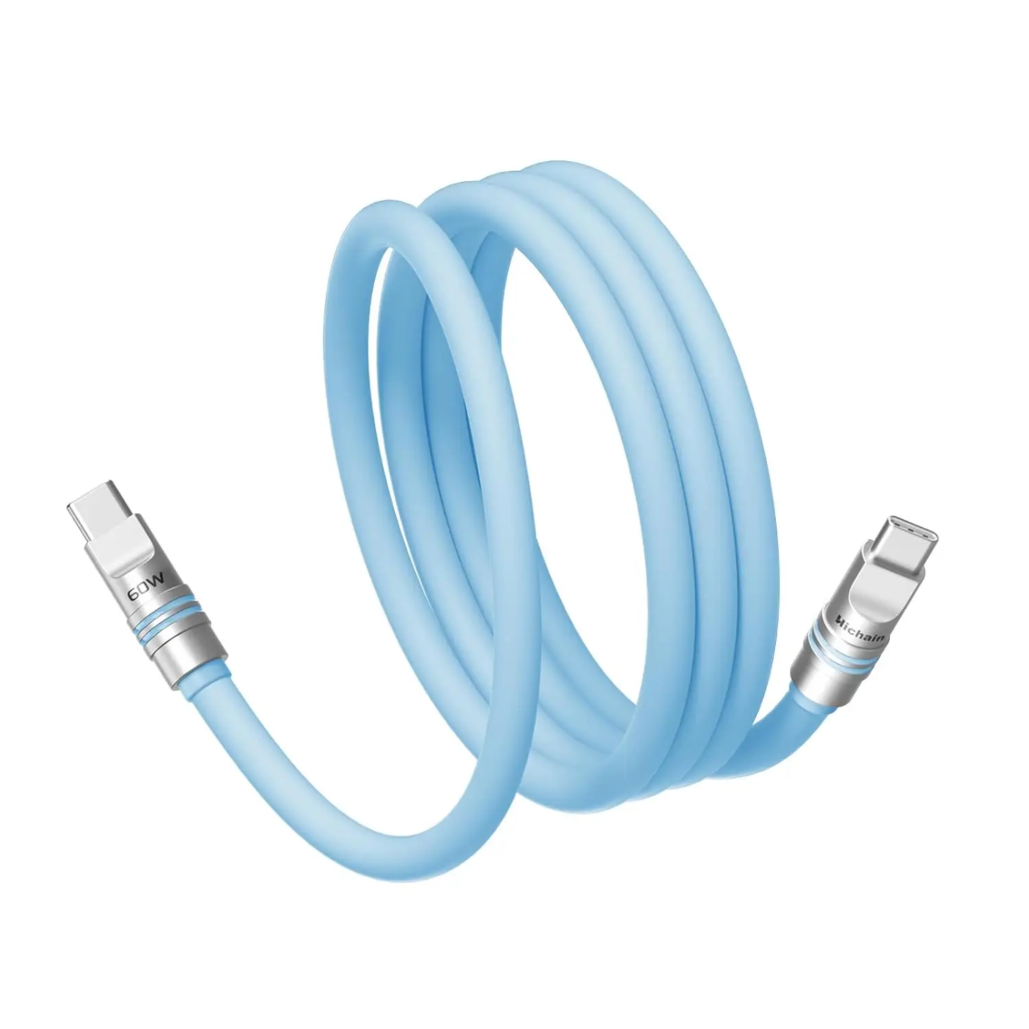 Kabel Hichain PD60W USB C DO C Szybkie Ładowanie Do Iphone Laptopów Tabletów 1.2M/2M Do Samsunga Do Xiaomi Do Huawei Kabel Ładujący — zdjęcie produktu 6