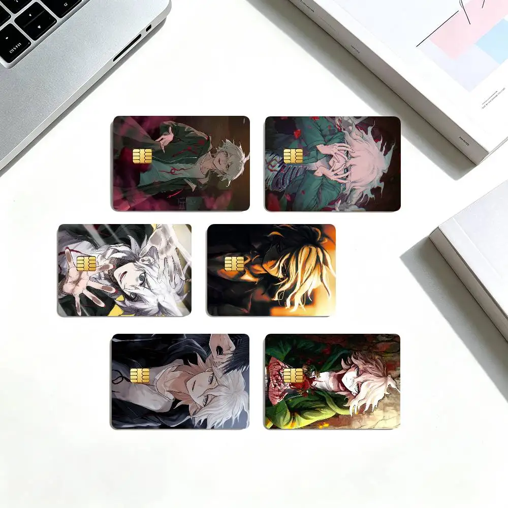N-Nagito Komaeda D-Danganronpa  Credit Card HD Stickers Small Chip Waterproof Sticker Game Card Decal Gift
