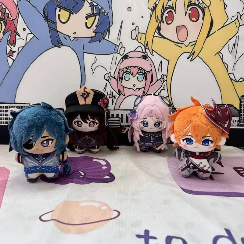 

2025 NEW Anime Keychain Christmas Genshin Impact Citlali Tartaglia Kaeya Hu Tao Attribute Cute Dango Pendant Cosplay Gift