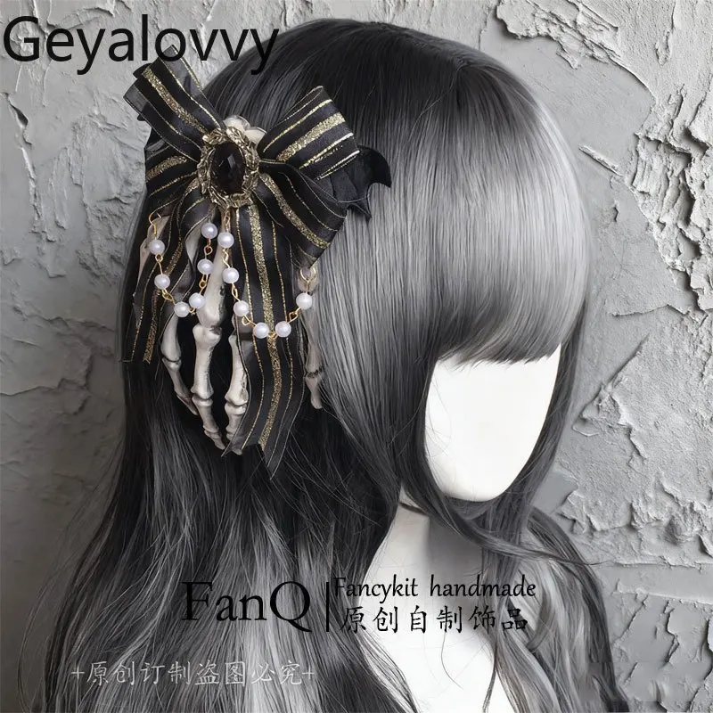 

Хэллоуин Темная Роза Крест Призрак Рука Заколка Для Волос Готическая Субкультура Стиль Y2k Модный Новый Головной Убор Модный Новый Головной Убор