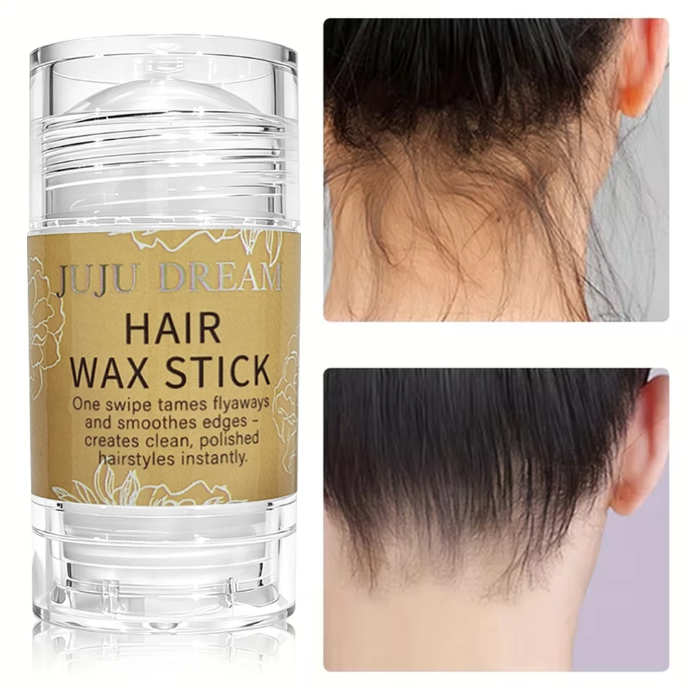 Hair Wax Stick for Flyaways, Strong Hold Hair Finishing Stick, Non Greasy Smoothing Styling Wax for Women Men