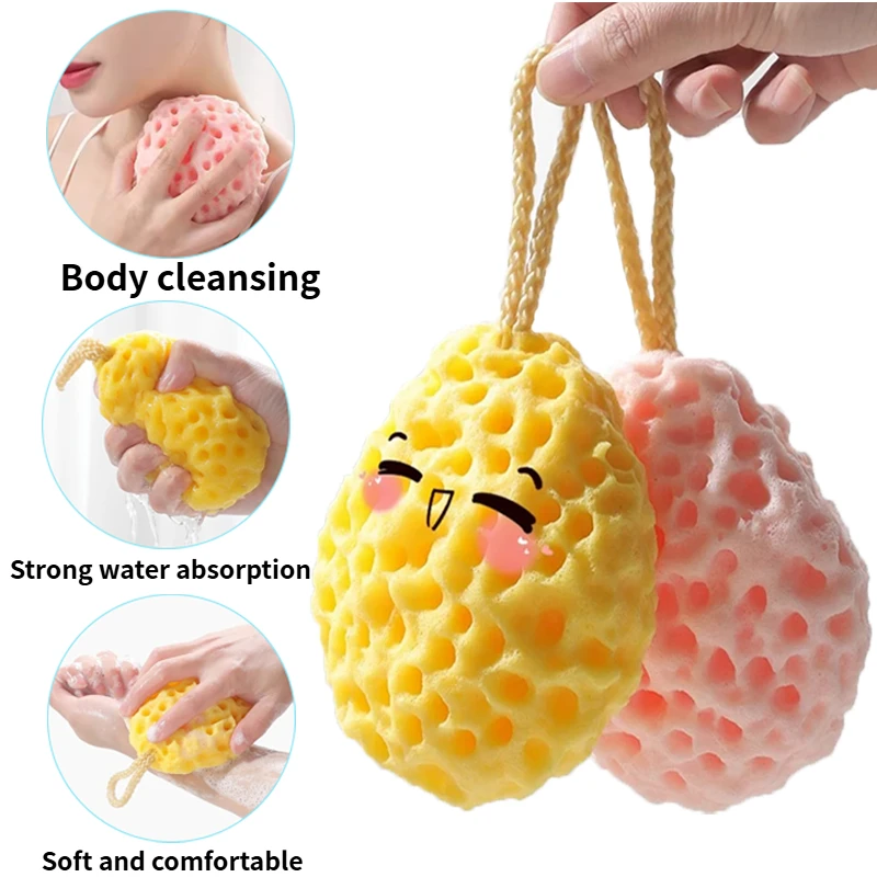 

Высококачественный мягкий и удобный шарик для ванны из натуральной губки, средство для удаления омертвевшей кожи, отшелушивающий массажер, очищение тела и лица