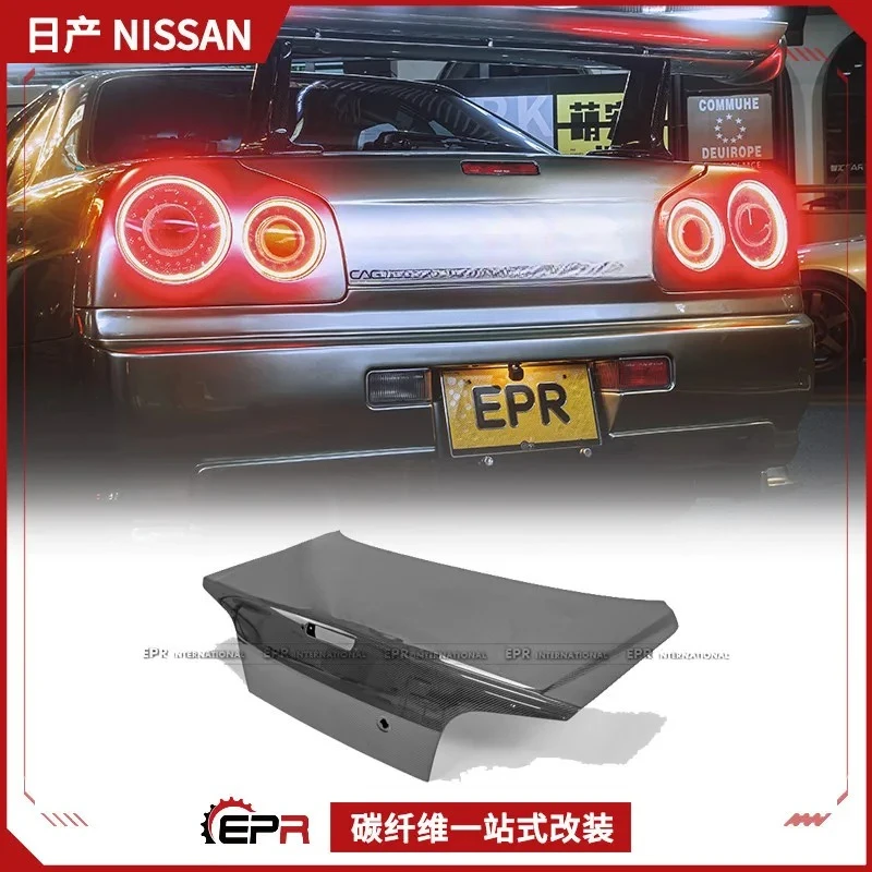 

Suitable For Nissan GTR R34 4-door Version, Carbon Fiber OE Model, Rear Tail Cover Trunk Cover Rear Car