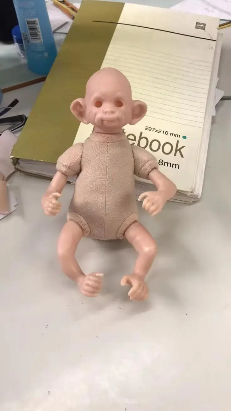 EGO 8 นิ้ว Reborn ตุ๊กตาชุด Anna Banana ลิงน่ารักตุ๊กตาที่ยังไม่เสร็จชิ้นส่วน Body และตา