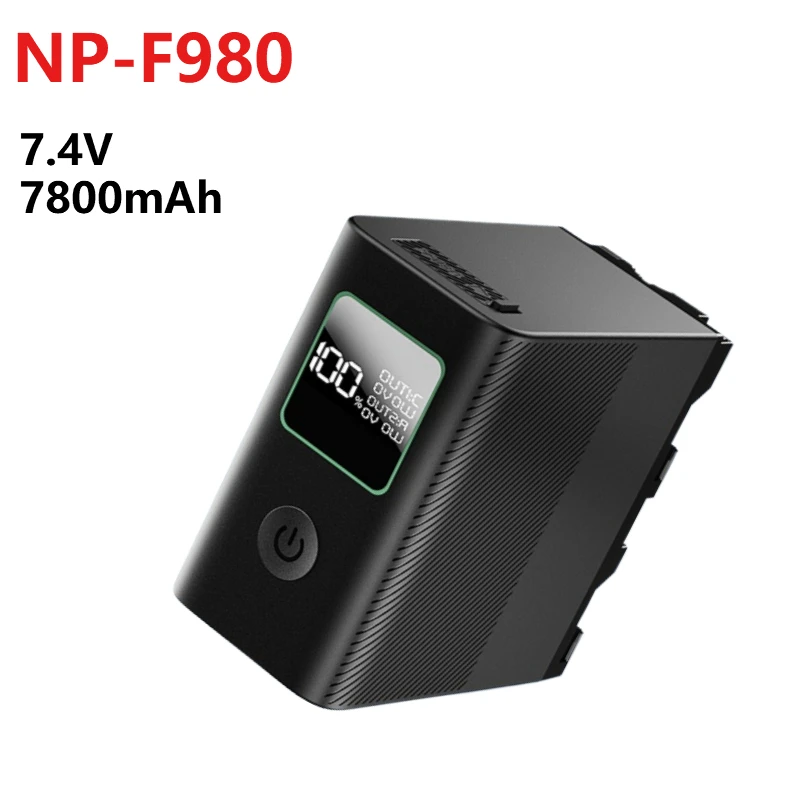 Сменный аккумулятор для камеры NP-F980 NP-F970 NP-F990 7,4 В 7800 мАч ~ 10400 мАч Порт USB-C для Sony MVC-FD91 MC1500C PLM-100 CCD-TRV35