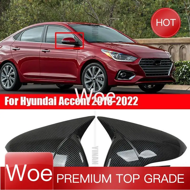 Woe for Hyundai Accent Solaris 2nd generation 2018- 2022  side mirror cover horn cover decoration special car special Accent