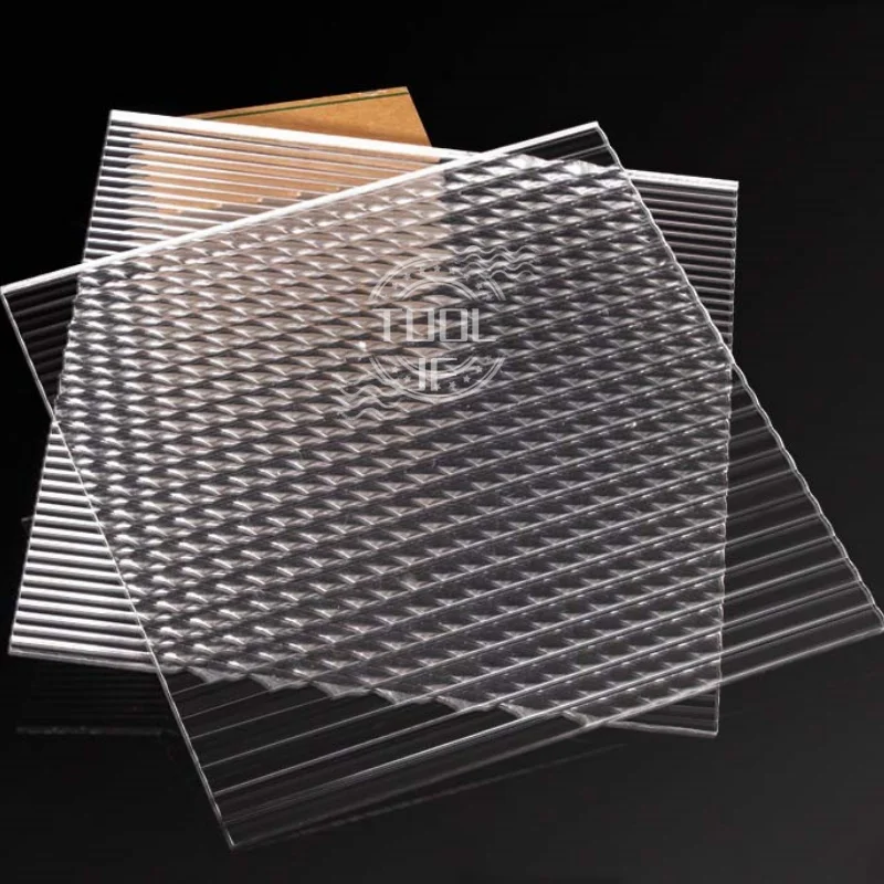 1PCS Translucent Tile-Shaped Striped & Corrugated Acrylic Panels for Cabinet Door Screens & Partitions Thickness 3mm /5mm
