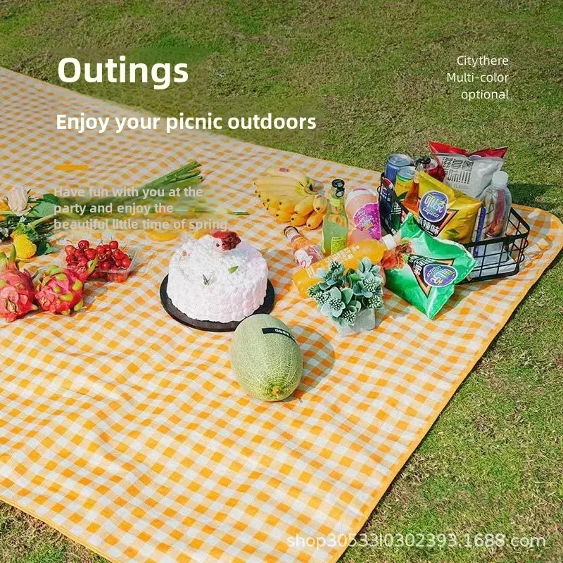 Trendy Ins Style Camping Mat Outdoor Portable Thickened Picnic Blanket Waterproof Ground Mat For Camping And Outdoor Use