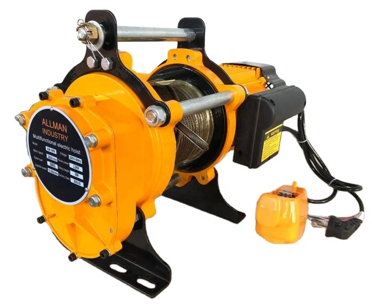 

Allman 750Kg Portable Electric Winch High Speed Winch 220V Wireless Remote Controlled Winch Machine