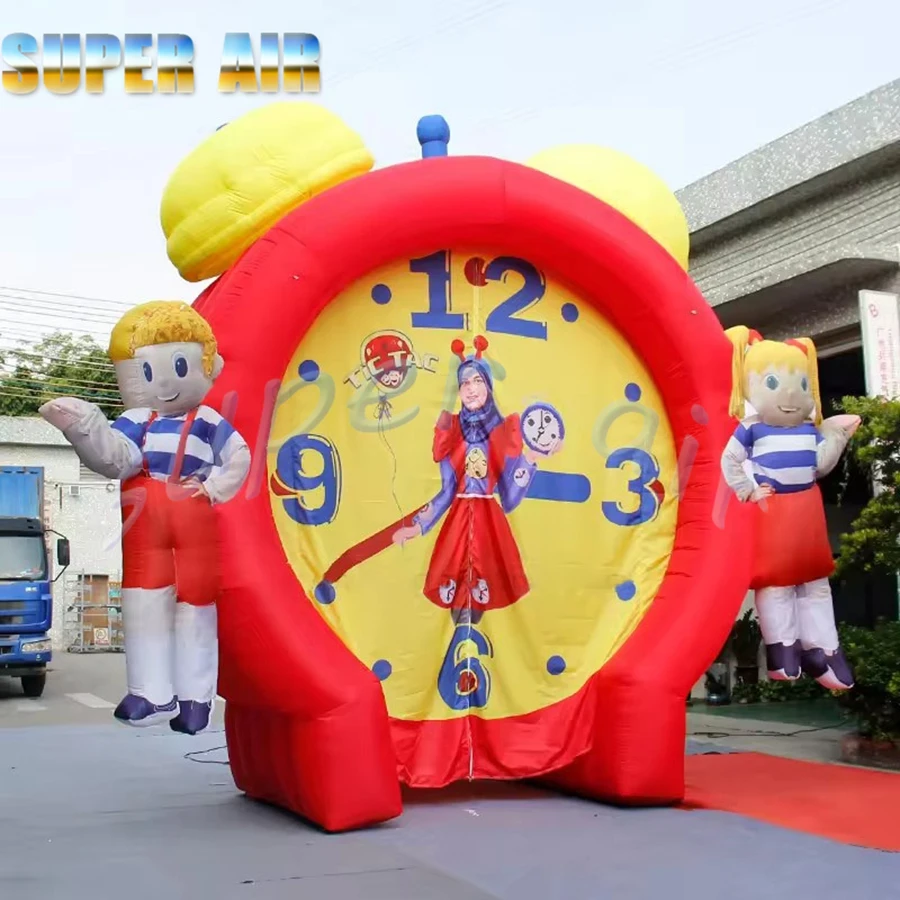 قوس على شكل ساعة قابل للنفخ مخصص للغاية لخلفية أنشطة السيرك