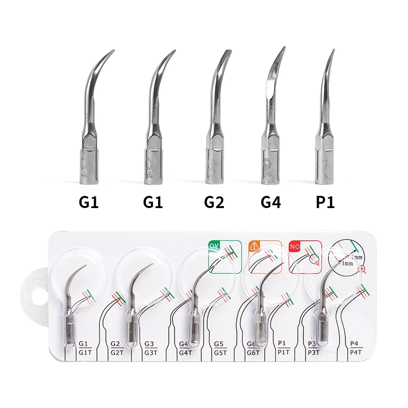 5Pcs Dental Ultrasonic Scaler Tip Scaling Periodontics Endodontics Fit EMS Woodpecker Teeth Whitening Tools