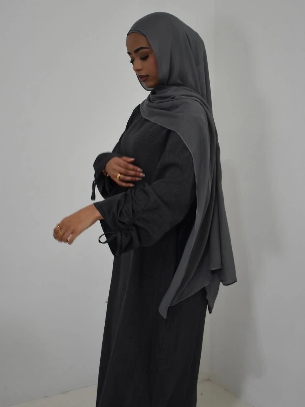 Eid Donna Abito modesto Abaya Manica a corda Caftano musulmano Abito Marocco Dubai Caftano Islam 2025 Abiti Largos Jalabiya Ramadan