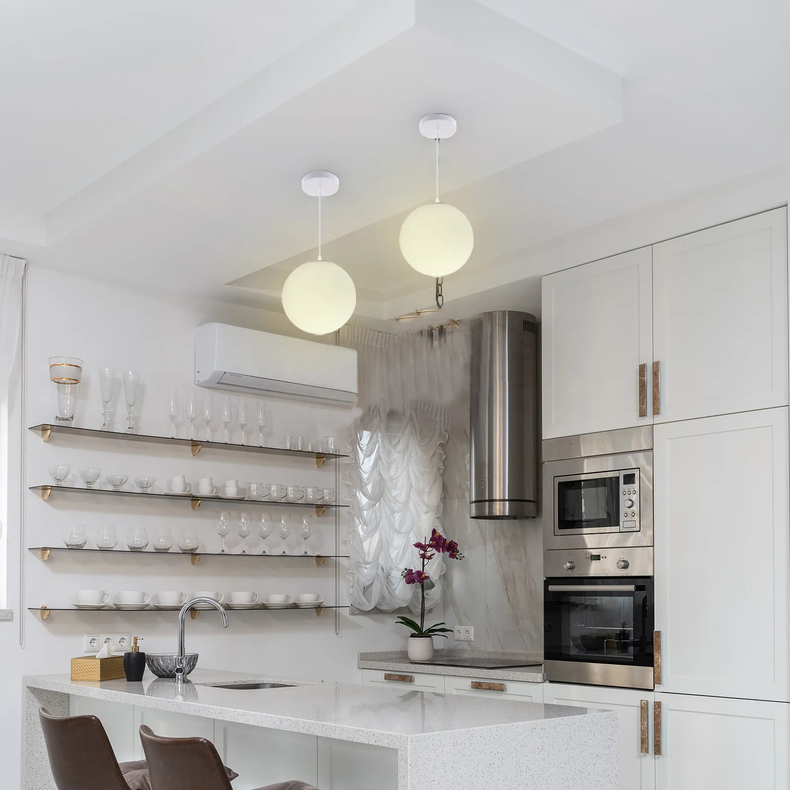 

Сферический плафон из прозрачного матового стекла, сменный плафон для мини-настенного светильника, настольной лампы, для наружного и внутреннего декора