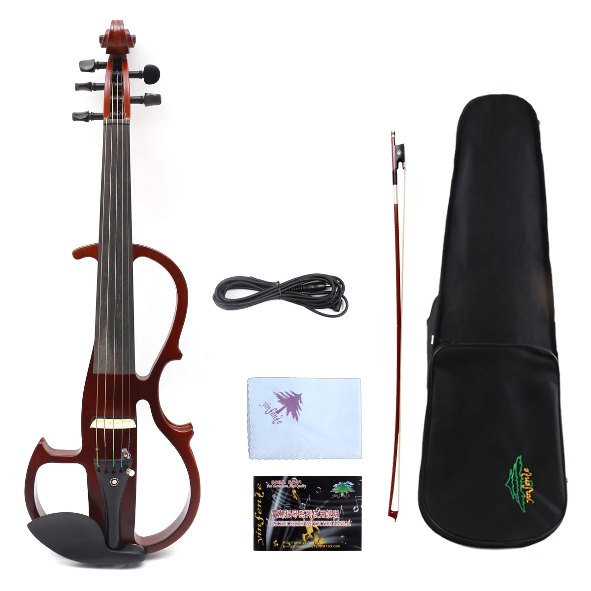 

4/4 dark red Electric Violin Solid wood 19--29# blue color 5 string