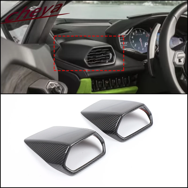 

For Lamborghini Huracán 580 LB724 2014-2021 Real carbon fiber Central control instrument table air outlet decorative frame cover