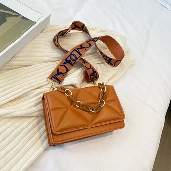 Mode Dames Schoudertas Handtassen PU Lederen Flap Vrouwelijke Grote Capaciteit Metalen Ketting Casual Crossbody Clutch Pouch