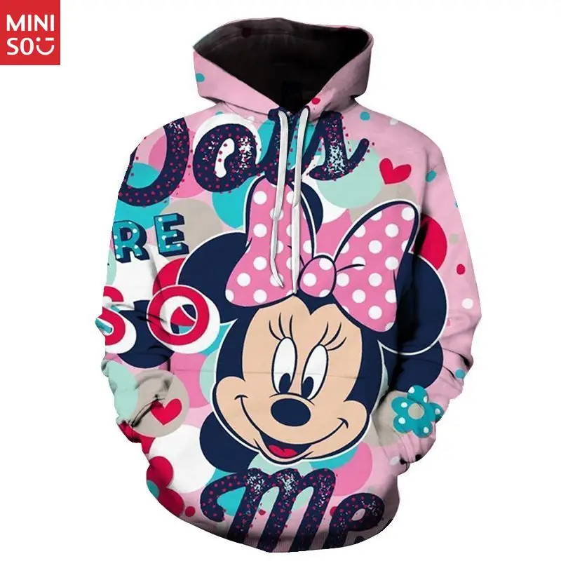 

Disney New 3D Digital Printing Mouse Cartoon Animation Sweater European and American Hooded